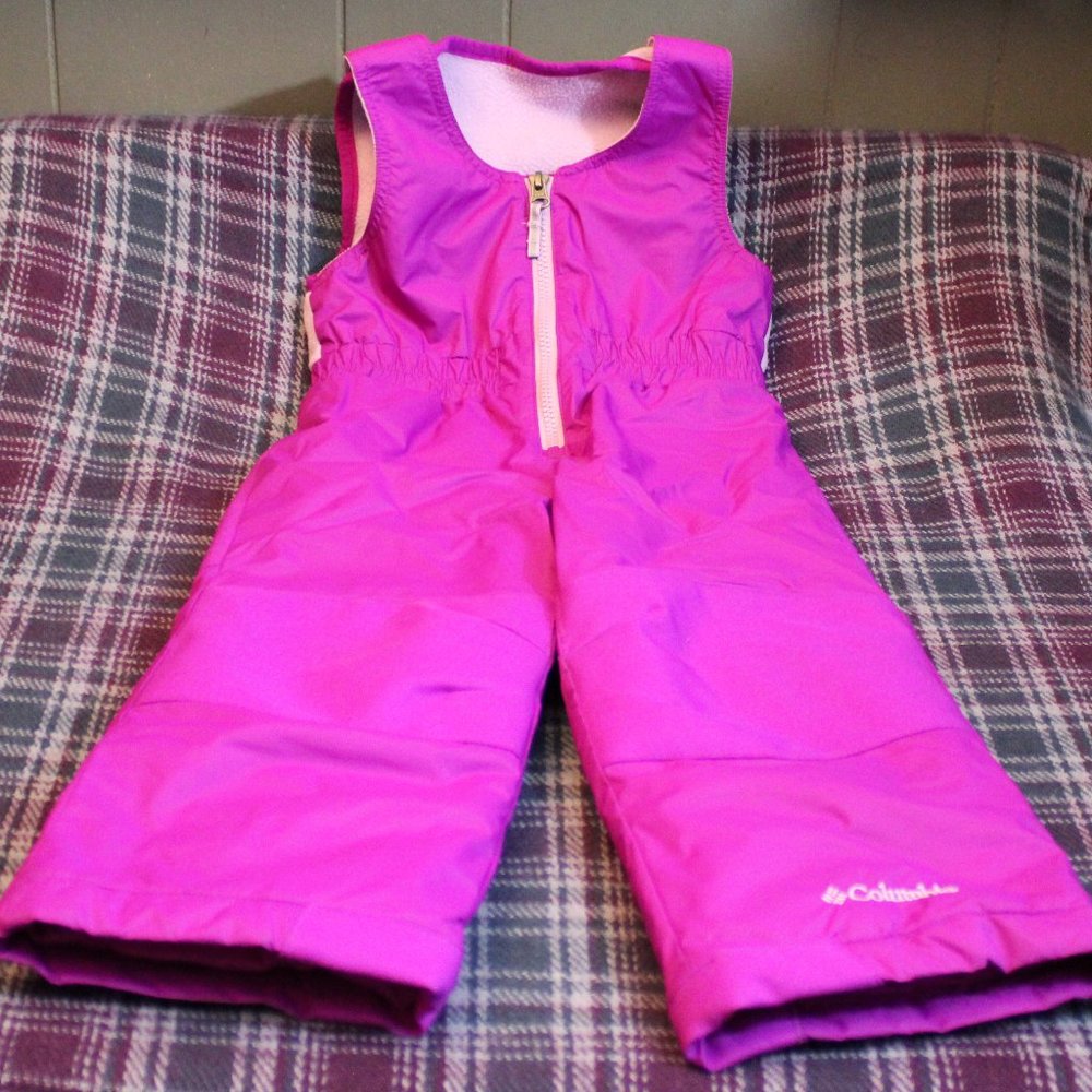 Columbia Sportswear Bib Overall Purple Snowpants Size 2T